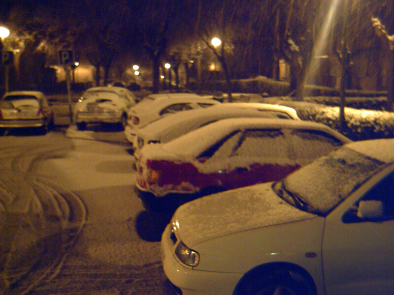 Kedada Madrid Feb2006, Nevando en Madriz