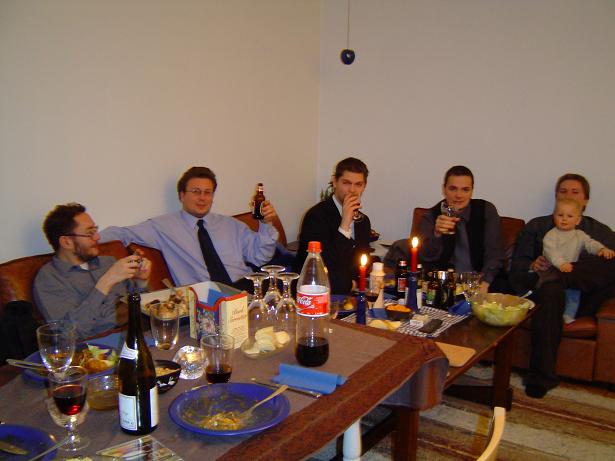 Bergen, 31. Dec 2003, From left: Evil player, vl, eowithran, sudji, tinuel, and tinuel's coming drowkiller