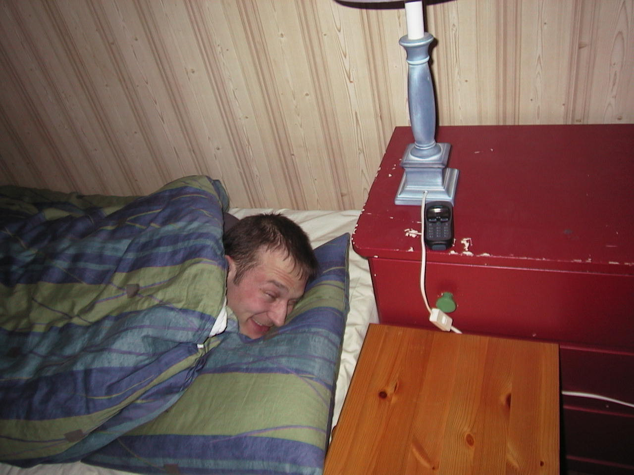 Kakk's Mudparty Des 2001, Suzereon the Ogre, still abit groggy after the First Party