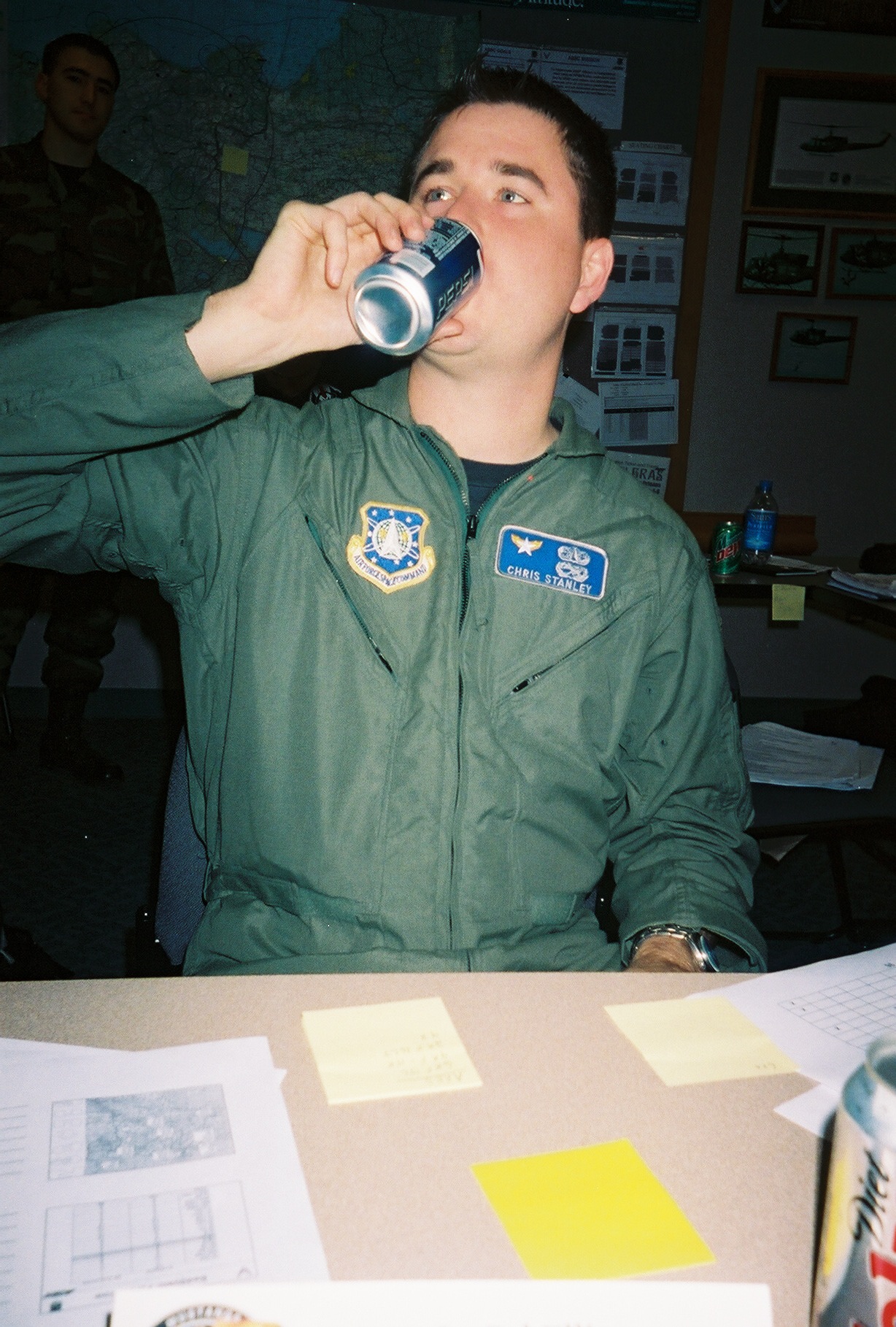 Drenth in action!, Being in the air force is such hard work.......