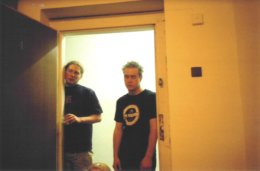 Friend and Scarznik (left to right), Prague is dangerous - if not because of the water, its because of the hang-overs.