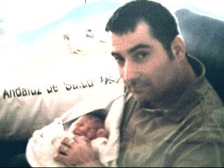 Fionwe and son, father and son with two days in hospital