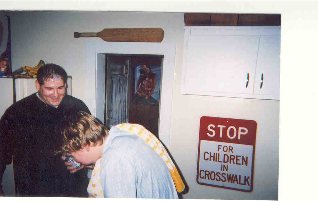 Drezden 'attempts' to shotgun beer, Half on him, half on floor...pathetic!