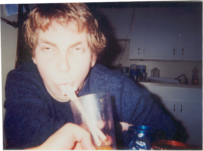 Drezden enjoying his drink, 
