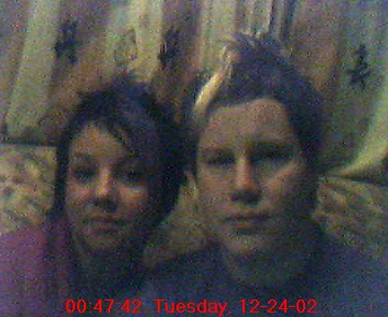 Hynda playing with webcam, Hynda with his non-mudding friend Anna
