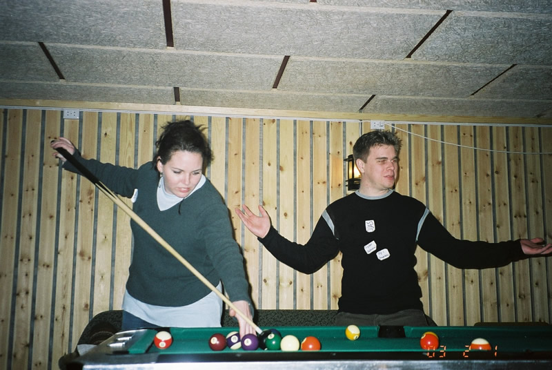 Gargan says: What?! Everyone knows chicks can play pool., Aphrodite is stepping up to prove wrong