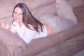 yena again, me loungin' on the couch