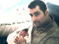 Fionwe and son, father and son with two days in hospital