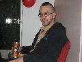 Relaxing in Lady Luck.. Reverend says: Did you do this to my head? I'm not mad, just come a little closer.. have a beer... relax in an unexpecting kinda way.., Synth-goth hair = Charima : 1   ...but them girls seem to like it.